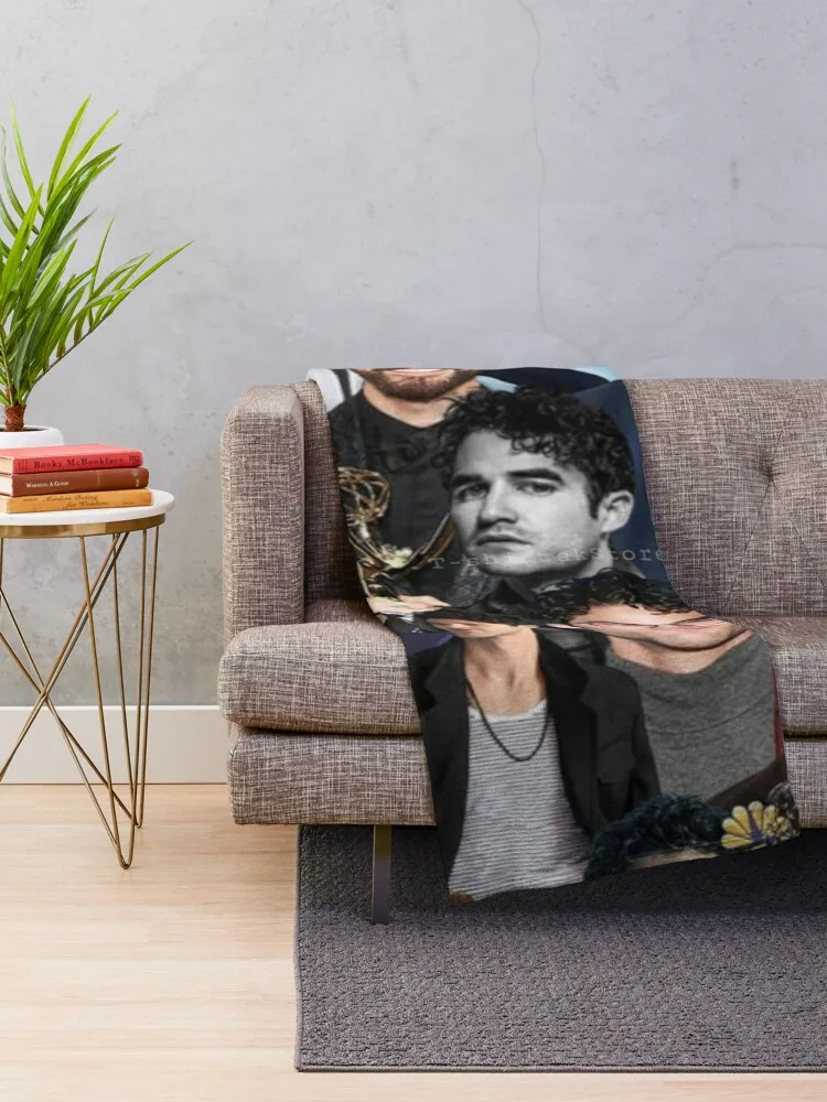 darren criss photo collage Throw Blanket anime Luxury Thicken Blanket fluffy blanket Thermal Blankets For Travel