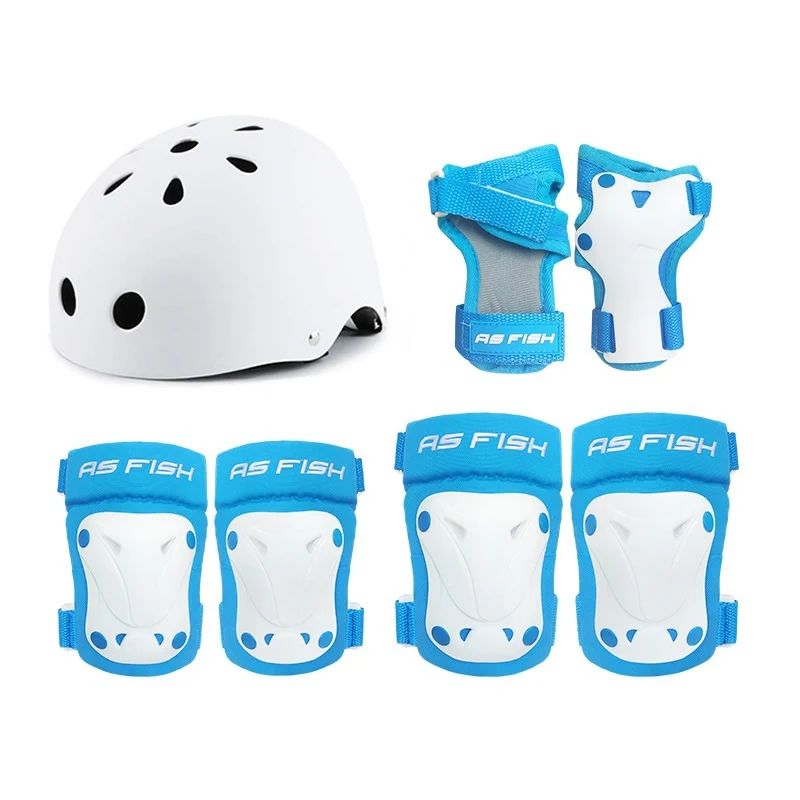 Set Children Roller Skating Protective Gear Kids Skateboarding Balance Car Elbows Knee Pads Cycling Helmet Wrist Protection