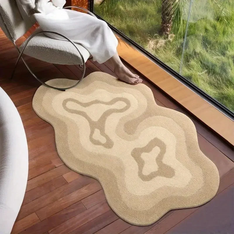 Irregular Carpets for Living Room Modern Style Bedroom Decor Carpet Thicken Lounge Anti-slip Floor Mat Fluffy Plush Bedside Rug