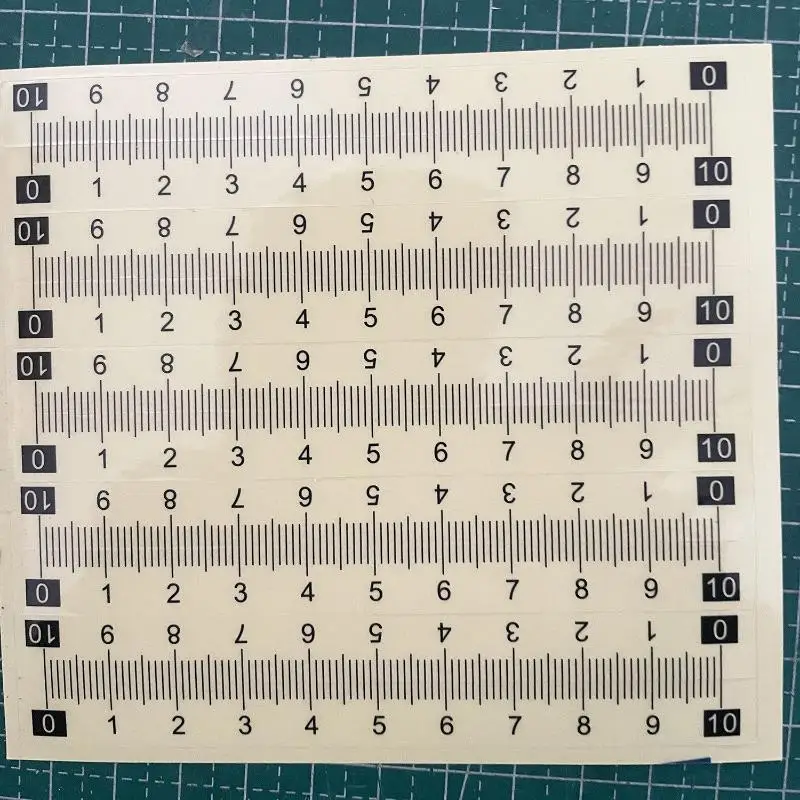 10PCS 10/15cm Self-adhesive Ruler Set, Suitable For Office/study/sewing — Can Be Attached To Any Smooth Surface, Measuring Tool