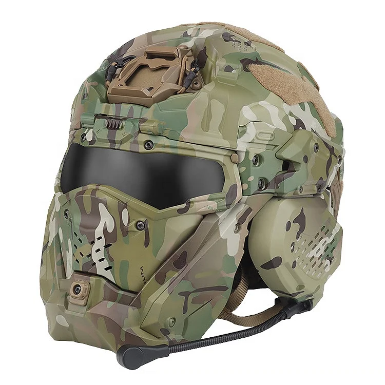 TLF بالجملة معدات الحماية CS التدريب الأسود كاسكو تاتيكو التمويه كامل الوجه التكتيكية شبكة خوذة مع سماعة الرأس