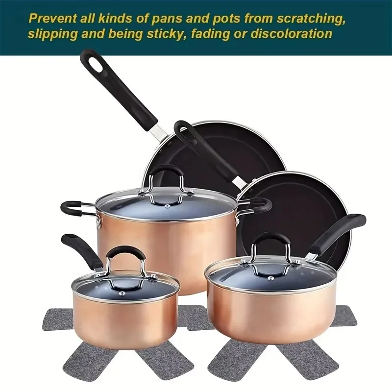 Felt Pot and Pan Protectors Heat Resistant Dividers Protect From Scratches Separate Kitchen Tools