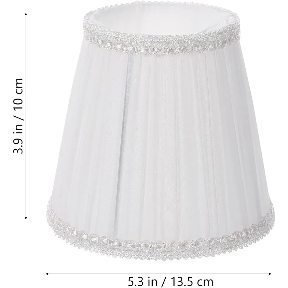 غطاء مصباح صغير أبيض مطوي برميل عاكس الضوء غطاء مصباح أبيض لمصباح الطاولة وإضاءة الأرضية 5x4