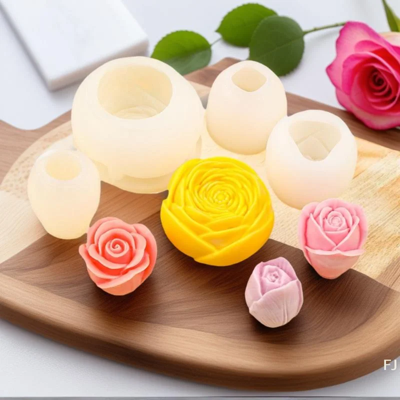 

1Pcs Homemade Scented Candle Plaster Resin Moulds DIY Floral Tulip Rose Silicone Mold for Baking Chocolate Candy, Cookie Tool
