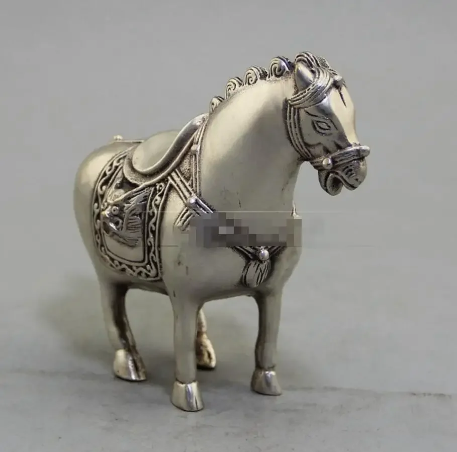 Copper Statue Exquisite antique antique copper antique handicraft factory direct wholesale collection of white copper horse orna