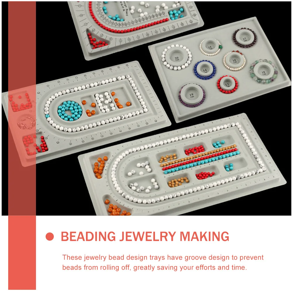 

Поднос для дизайна ювелирных изделий из бисера, пластиковая канавка премиум-класса, нескользящий для изготовления ожерелья, браслета, инструмент для организации сортировки своими руками