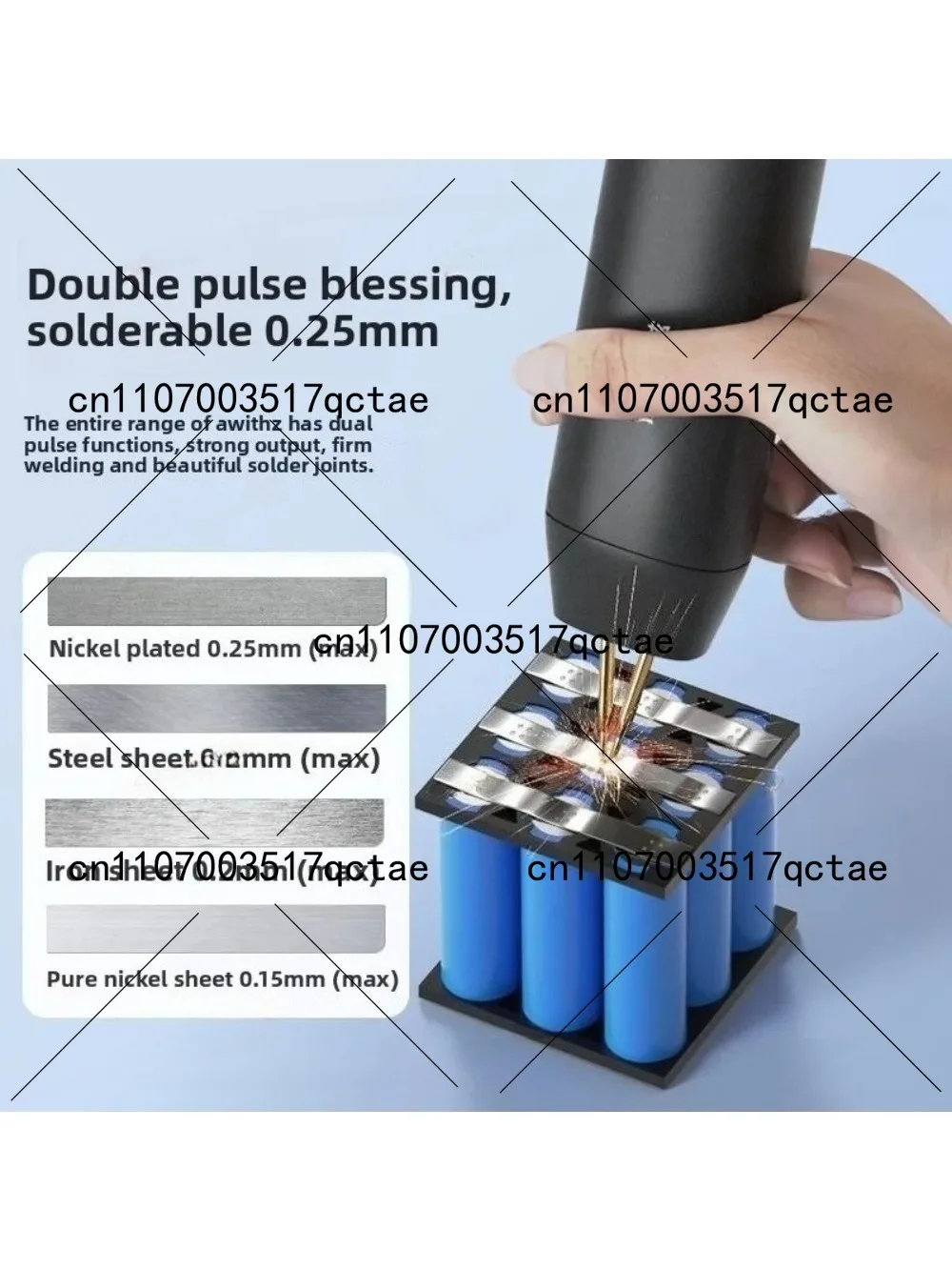 

Spot Welder Handheld Small Household Portable 18650 Lithium Battery DIY Kit Nickel Sheet Touch Welding Head
