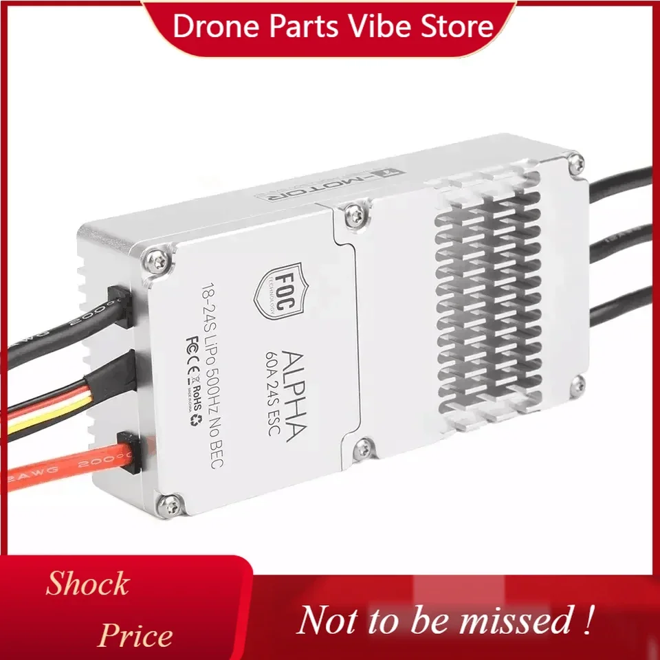 DP T-Motor ALPHA 60A 24S FOC ESC Electronic Speed Control For Multirotor U12II KV60 U13II KV65 Brushless Motor