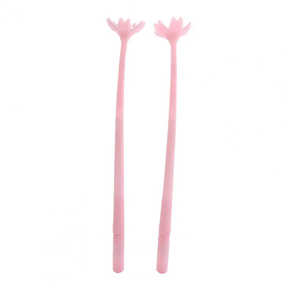 Bolígrafo de Gel con agarre cómodo, diseño en forma de flor, bolígrafos de Gel ergonómicos para escritura suave de secado rápido, Oficina antideslizante