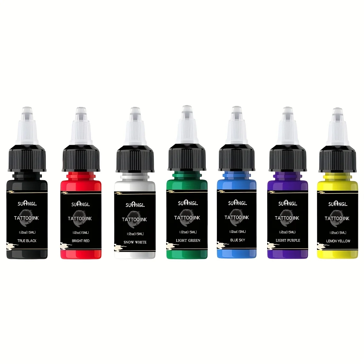 

Tattoo Ink Set 15ml/0.51oz Large Bottle Tattoo Ink Cartridge Combo Pack Suitable For Various Tattoo Styles And Designs