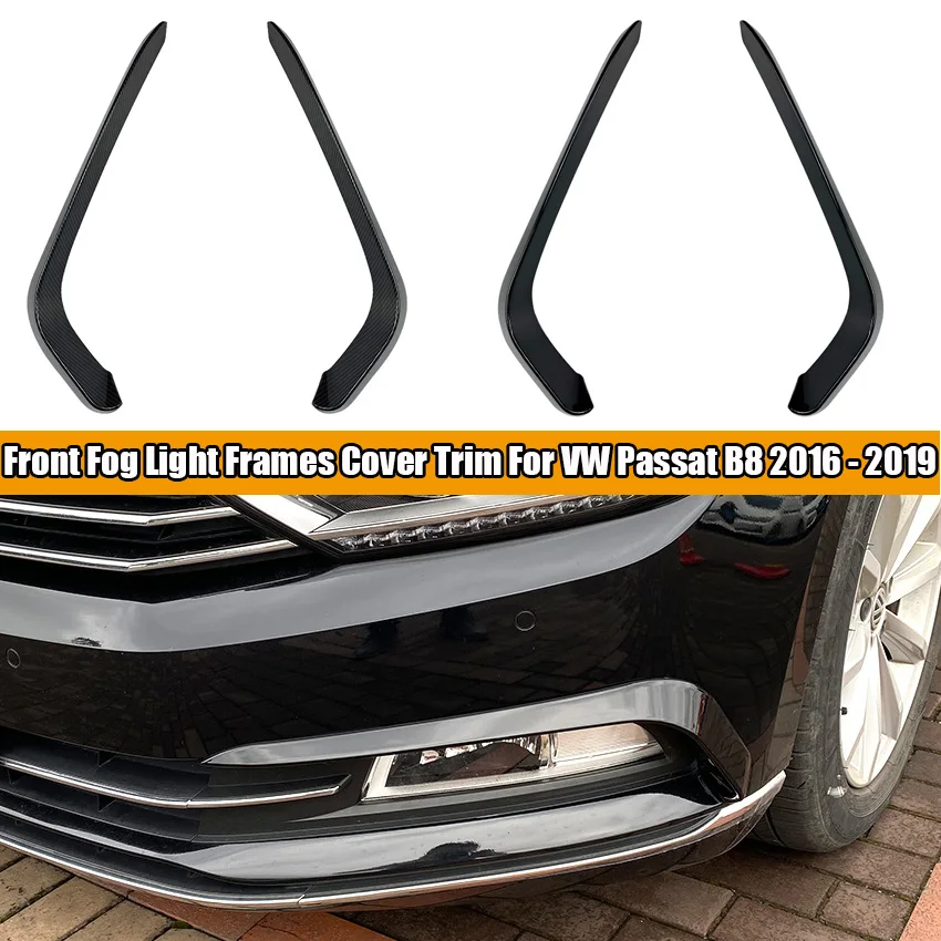 

For VW Passat B8 Variant 2016 2017 2018 2019 Fog Front Light Frames Cover Trim Racing Sticker Grille Auto Accessories ABS