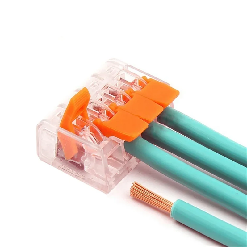 75Pcs Box Electrical Lever Wire Connectors 2 Pin 3 Pin 5 Pin Electric Cable Clamp Mini Quick Wire Terminal Push-in Connector image 2