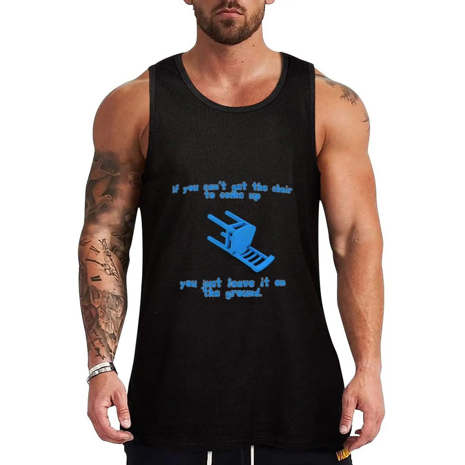 alantutorial - the blue chair Tank Top Men's sports t-shirt gym clothing men