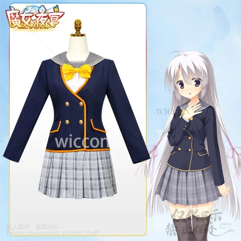 

COSda@Ayachi Nene Cosplay Japanese JK School Uniform Anime Galgame SABBAT OF THE WITCH Costume Kawaii Dress Jirai Kei Wigs Custo