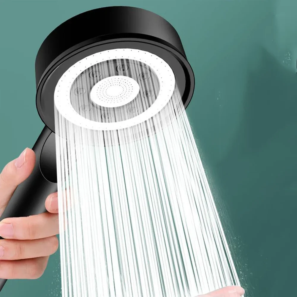 5 Modes Shower Head Adjustable High Pressure Spa Shower Head Water Saving Rainfall Water Massage Home Bathroom Accessories