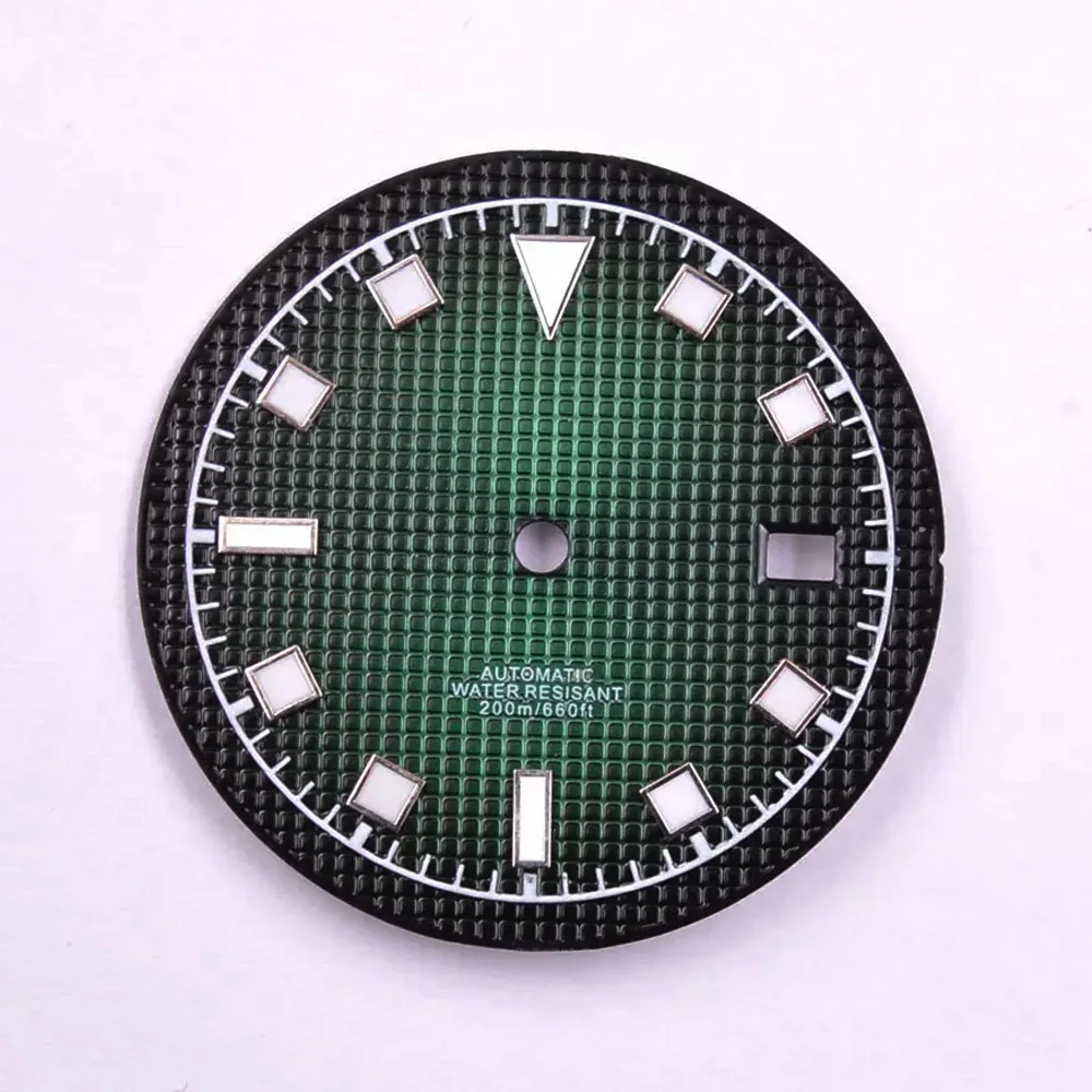 33.5mm Green Luminous Green/Blue/Black Sterile Dial Fits NH35 NH35A NH36 NH36A Movement