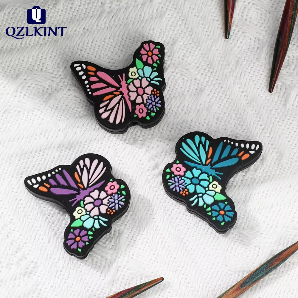 4pcs/6pcs/8pcs Knitting Needle Stoppers Soft Silicone Butterfly Cartoon Animals Shape Needles Point Cap Needle Blockage Tool