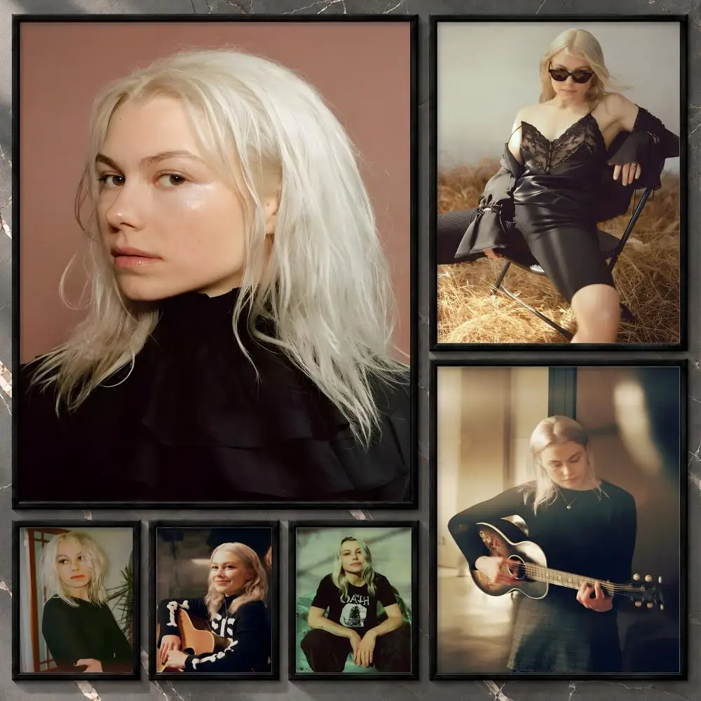 Musicart-Profile-Collectible-Display-Performance Phoebe Bridgers Poster Aesthetic Unframed Wall Prints for Bedroom & Living Room