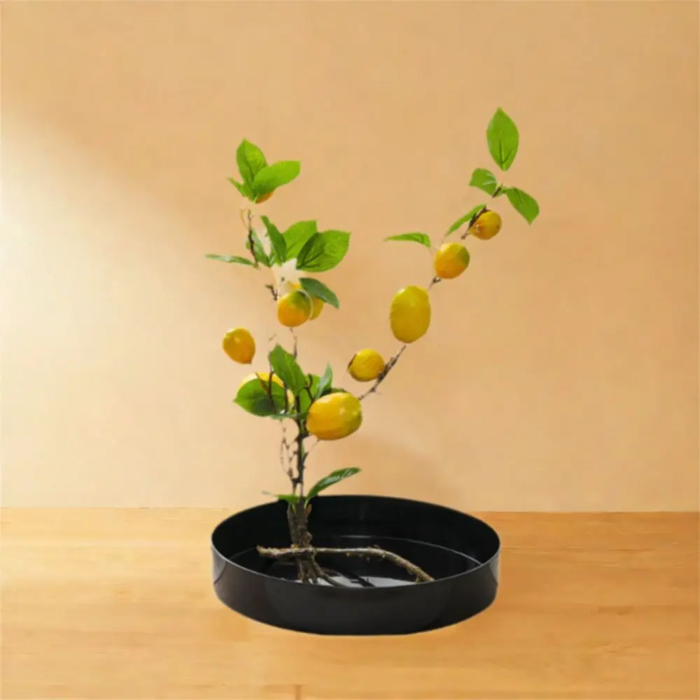 Durable Round Flower Arrangement Tray Japanese Style Large Flower Container Thickening Plastic Flower Tray Garden Courtyard