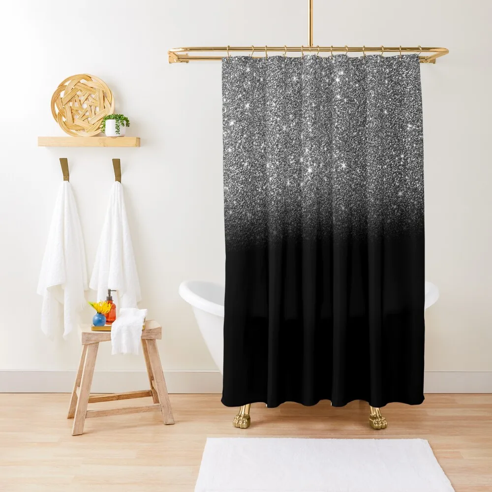 

Black & Grey Gradient Shower Curtain Bathroom Showers Waterproof Fabric Shower Bathroom And Shower Products Curtain