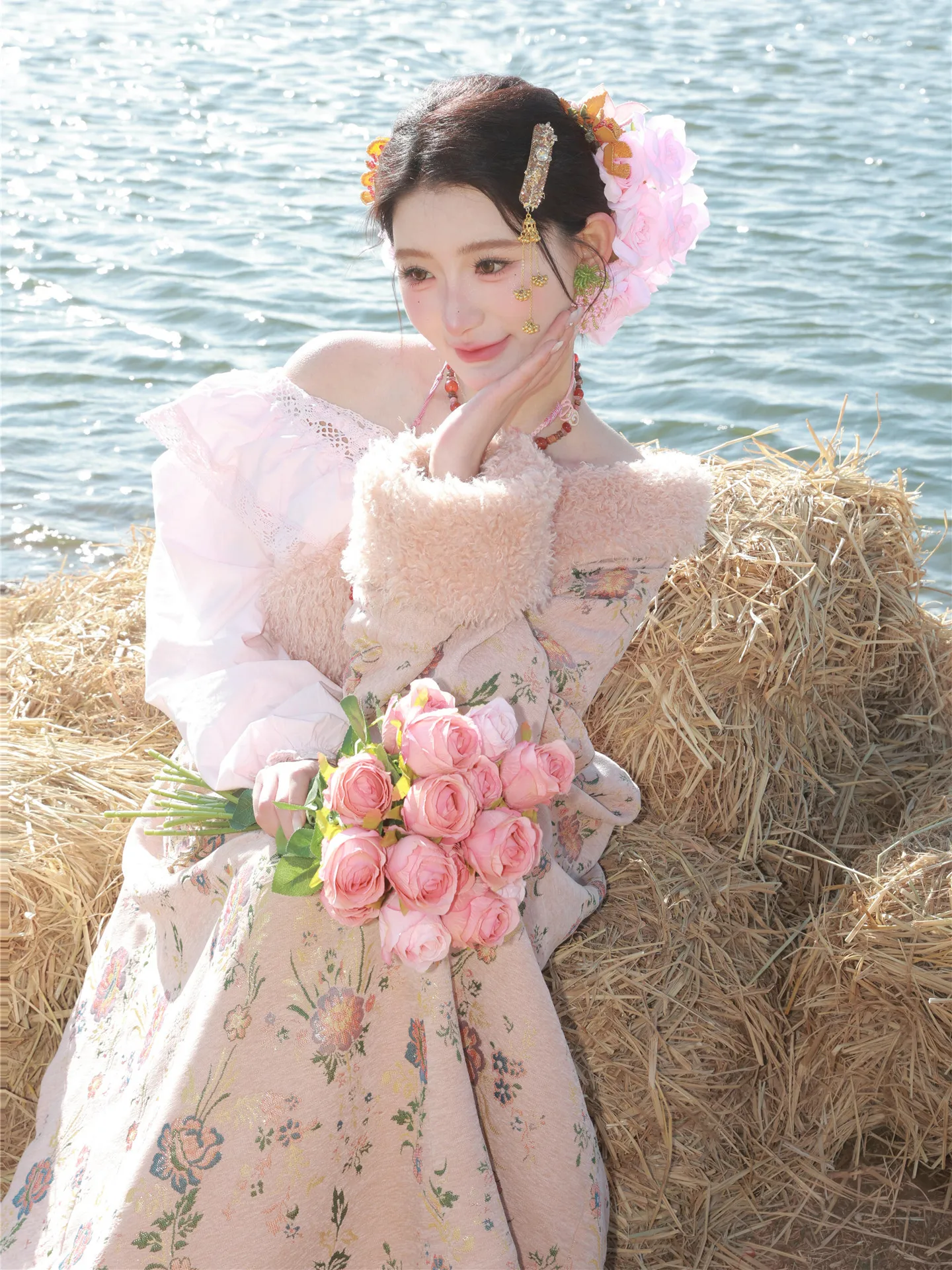 

Tibetan Ethnic Sle Women's Clothing Fre Girl Photoaphy Travel Photoaphy Ethnic Wind Tibetan Traditional Costume Dr