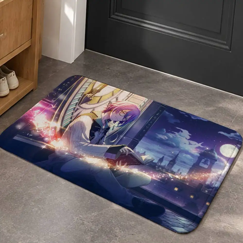 K-Kamishiro Rui Pjsk Official Short Plush Non-Slip Floor Mat, Easy to Clean, for Bathroom Door & Bedroom Door