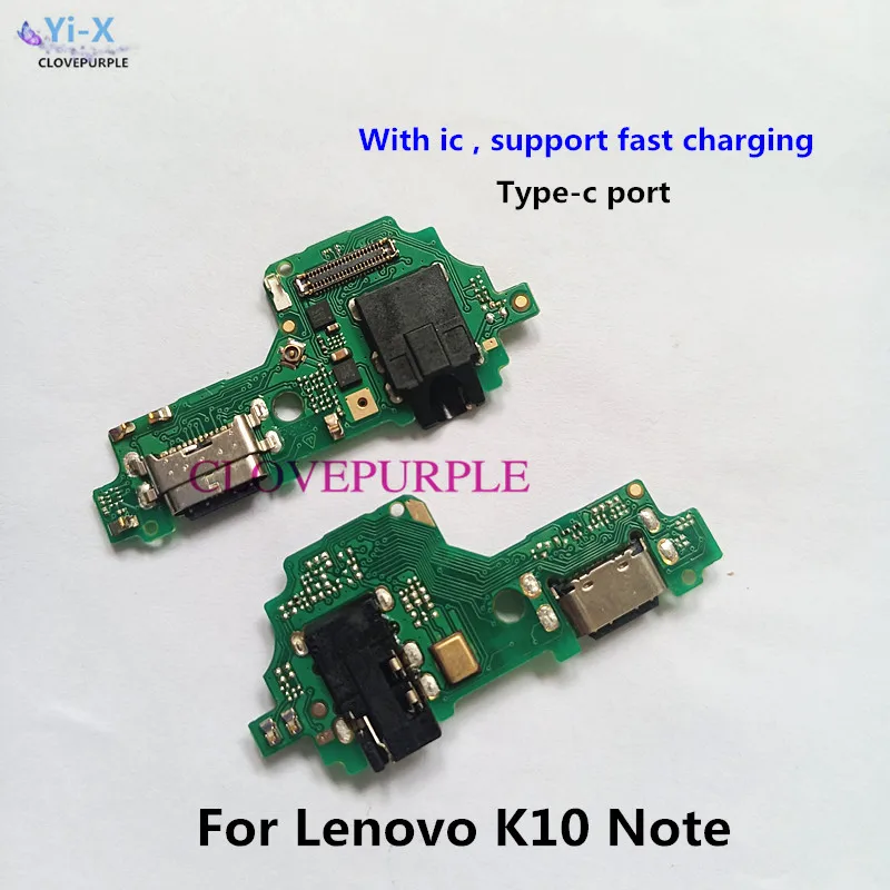 1Pcs USB Charging Port Dock Connector Charger Board Mic Microphone Flex Cable For Lenovo K10 Note