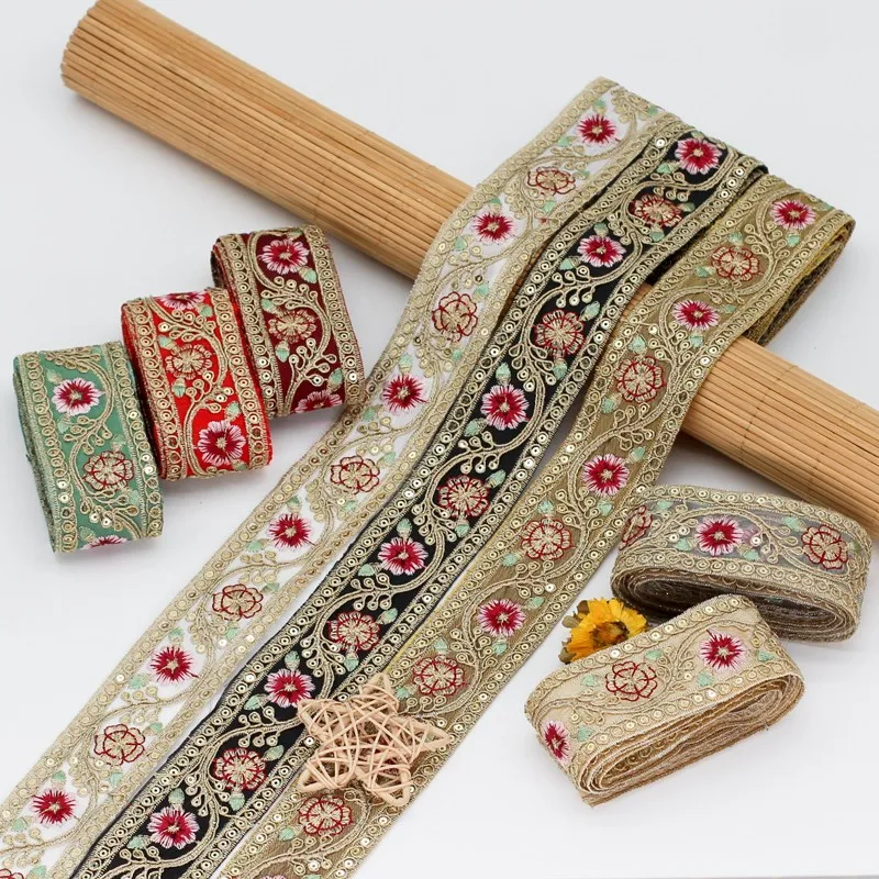 10yards-ethnic-flower-embroidered-lace-ribbon-with-sequins-cord-trim-for-hanfu-garment-diy-sewing-vintage-decoration-craft