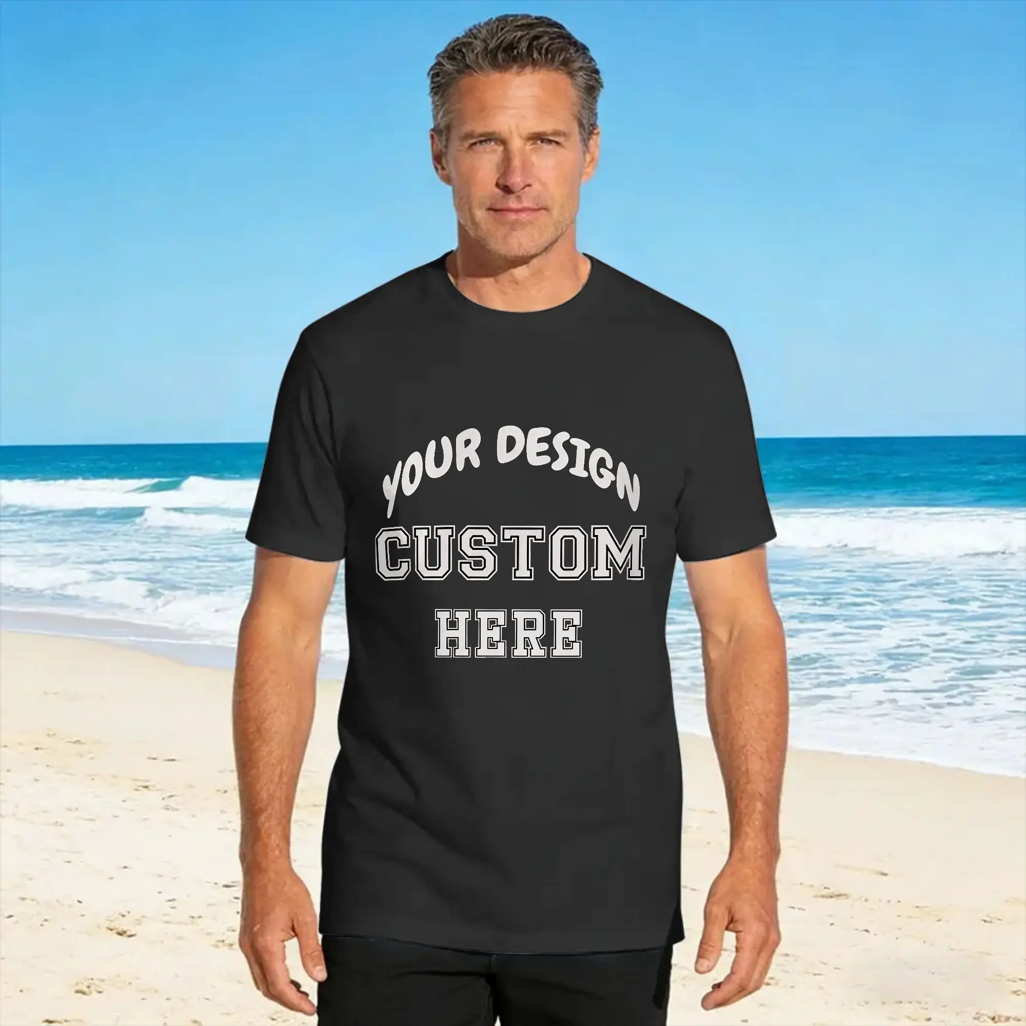 Men T-Shirt Custom Design Your own T Shirts Popular  Summer Tee Shirt Y2K Funny 100% Cotton Clothing Plus Size 6XL