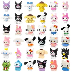 Bloques de construcción de Disney Stitch LinaBell Hello Kitty, princesa StellaLou, bloques de construcción de dibujos animados, juguetes de montaje para niños, modelo de regalo