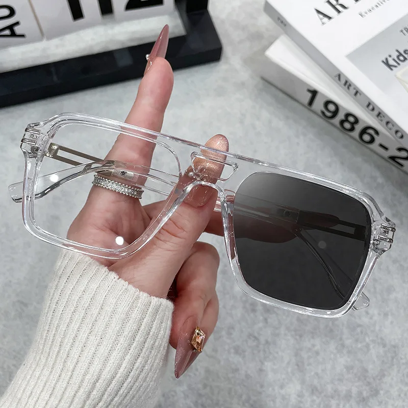 إطار نظارات كمبيوتر مربع أسود للنساء والرجال مضاد للضوء الأزرق نظارات مستطيلة تحجب النظارات البصرية #3