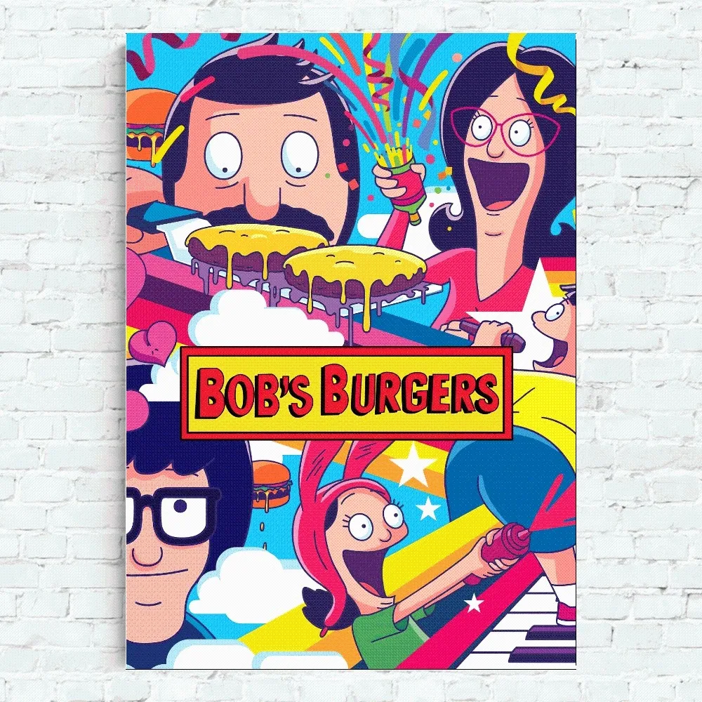 Cartoon B-Bobs B-Burgers Poster Home Office Wall Bedroom Living Room Kitchen Decoration Painting