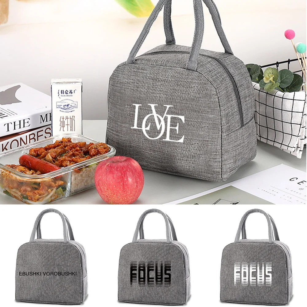 New Lunch Bags For Women Cooler Dinner Picnic Lunch handbag Insulated Canvas Portable Food Container Insulated Refrigerated Bag