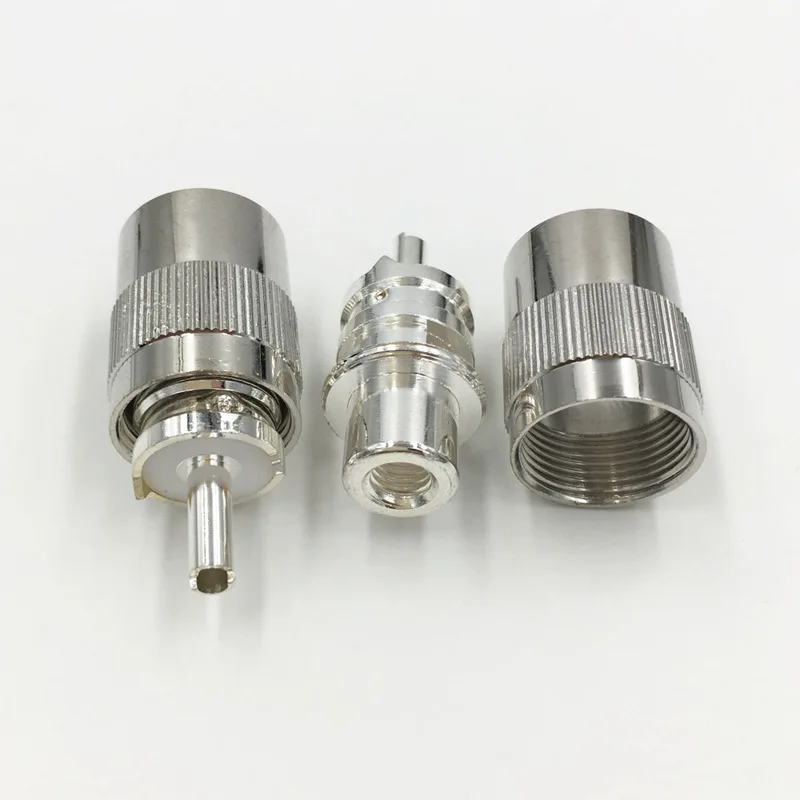 UHF  SL16 Male head PL259 Tuner wiring RG58/RG8U/RG6U Pure copper silver plating