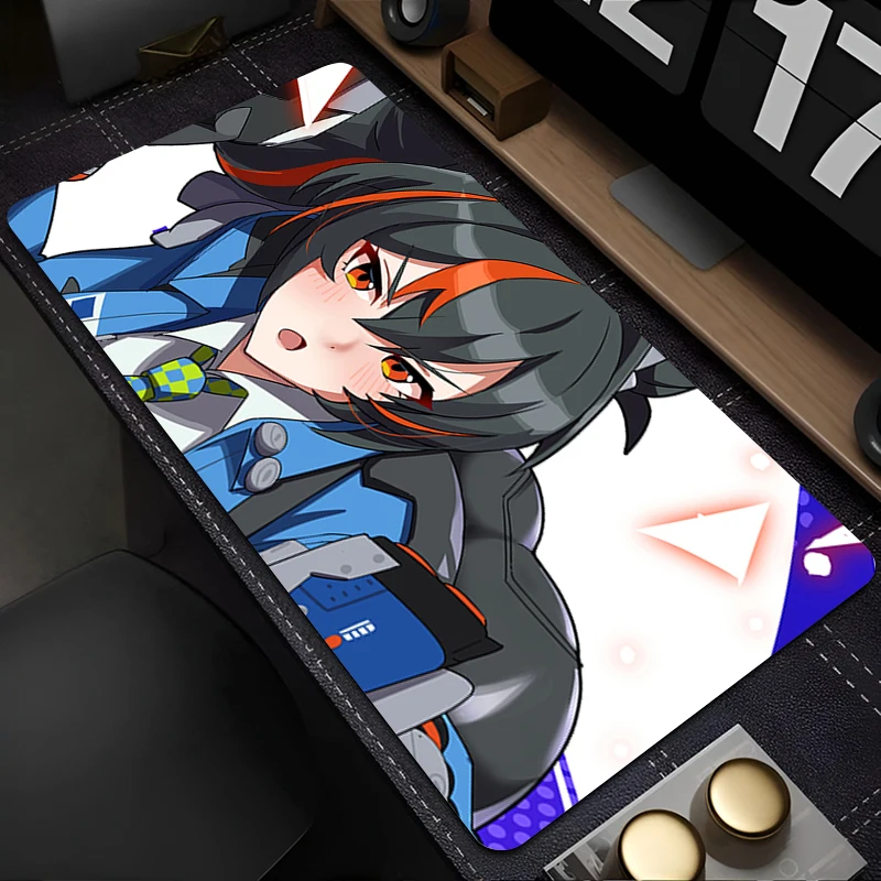 لوحة ماوس لوحة ماوس ملحقات الألعاب مكتب أنيمي لوحة المفاتيح حصيرة مكتب كبيرة المطاط Z-zenless منطقة صفر تشو يوان وسادة ممتدة