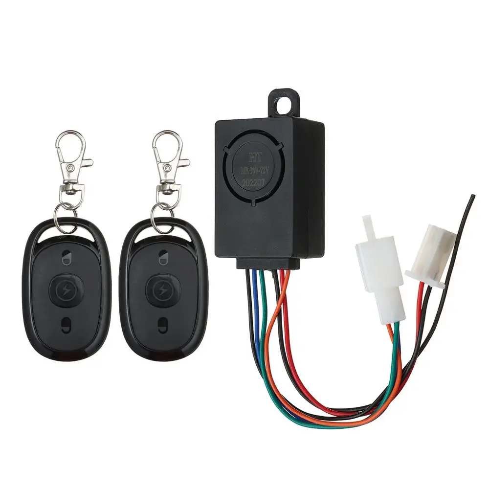 AliExpress 36-72V E-Bike Alarm System Two Remote Control Electric Bicycle Security Motorcycle Scooter Anti-Theft Replacement Refitting Part