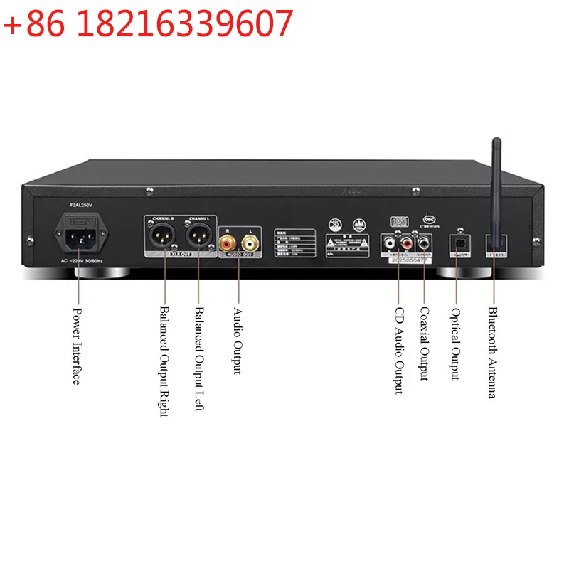 YAO Lossless HIFI CD Player with Bluetooth 5.3 DTS Decoding DSP Sound Effects Home CD Music Player OPA2604AP Operational Amplifi