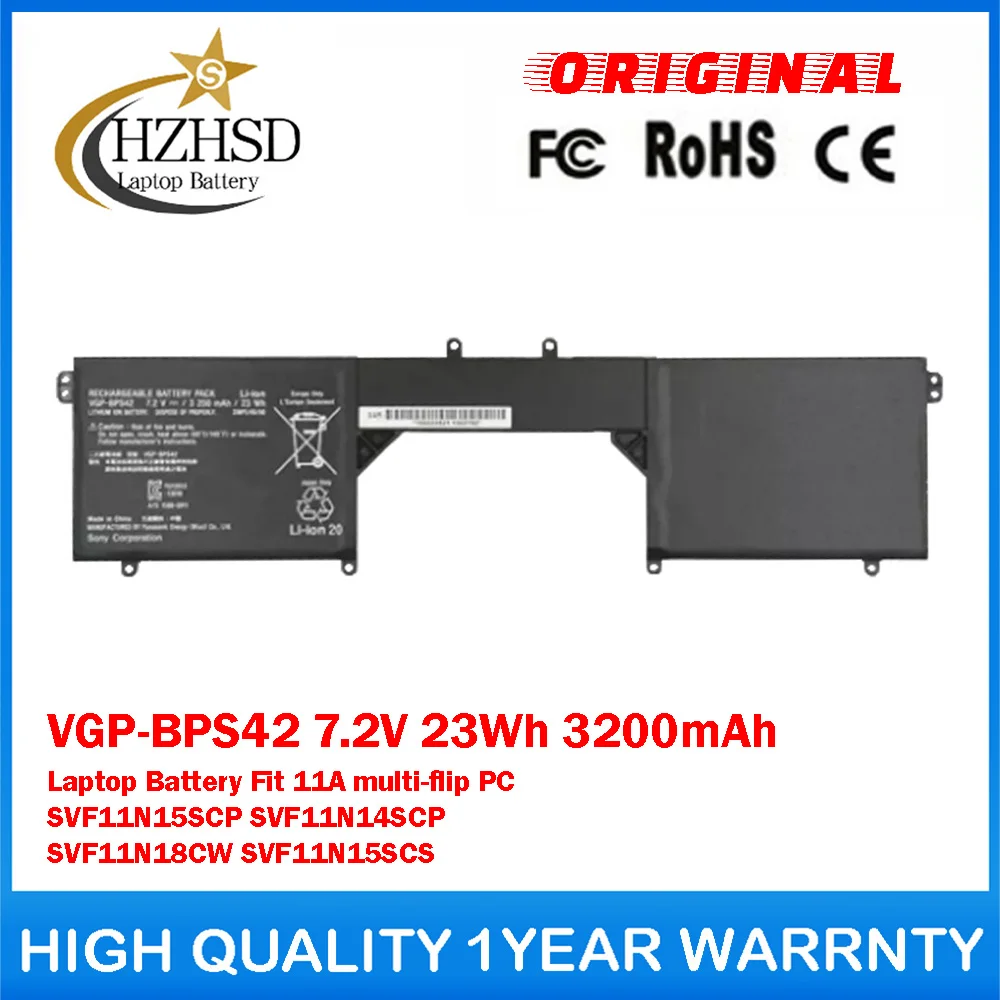 VGP-BPS42 7.2V 23Wh 3200mAh Genuine Original Laptop Battery For SONY VAIO Fit 11A SVF11N15SCP SVF11N14SCP SVF11N18CW SVF11N15SCS