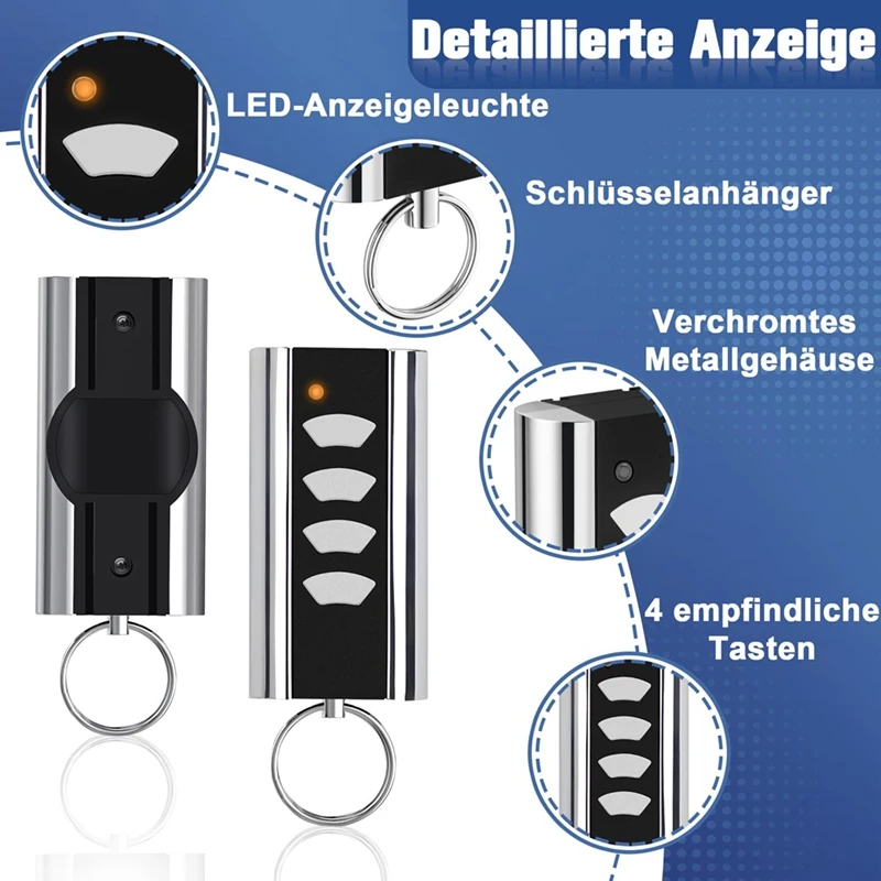 Remote Control For Normstahl Entrematic RCU 433-4K,RCU 433-2K,EA433 2KM,433.92 Rolling Code Garage Remote Control