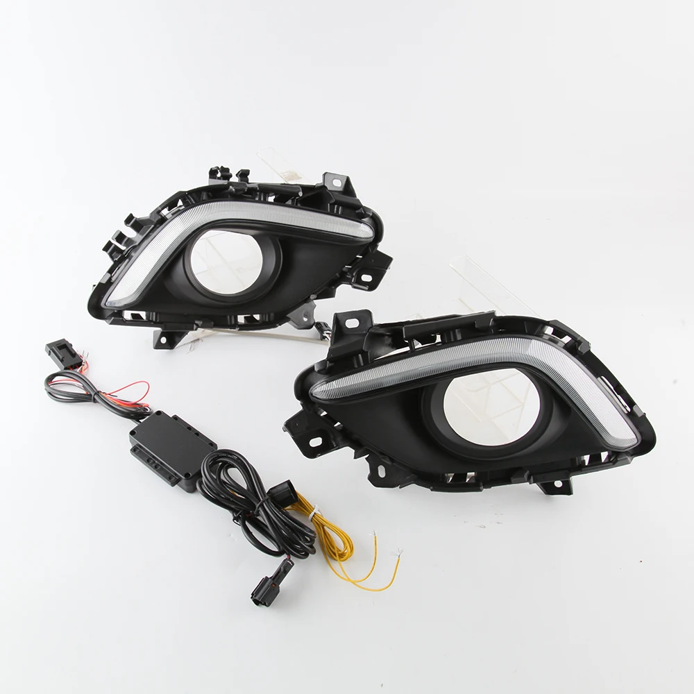 

Дневные ходовые огни July King, совместимые с Mazda 6 Atenza 2013-2016, 6000K LED DRL + желтые указатели поворота