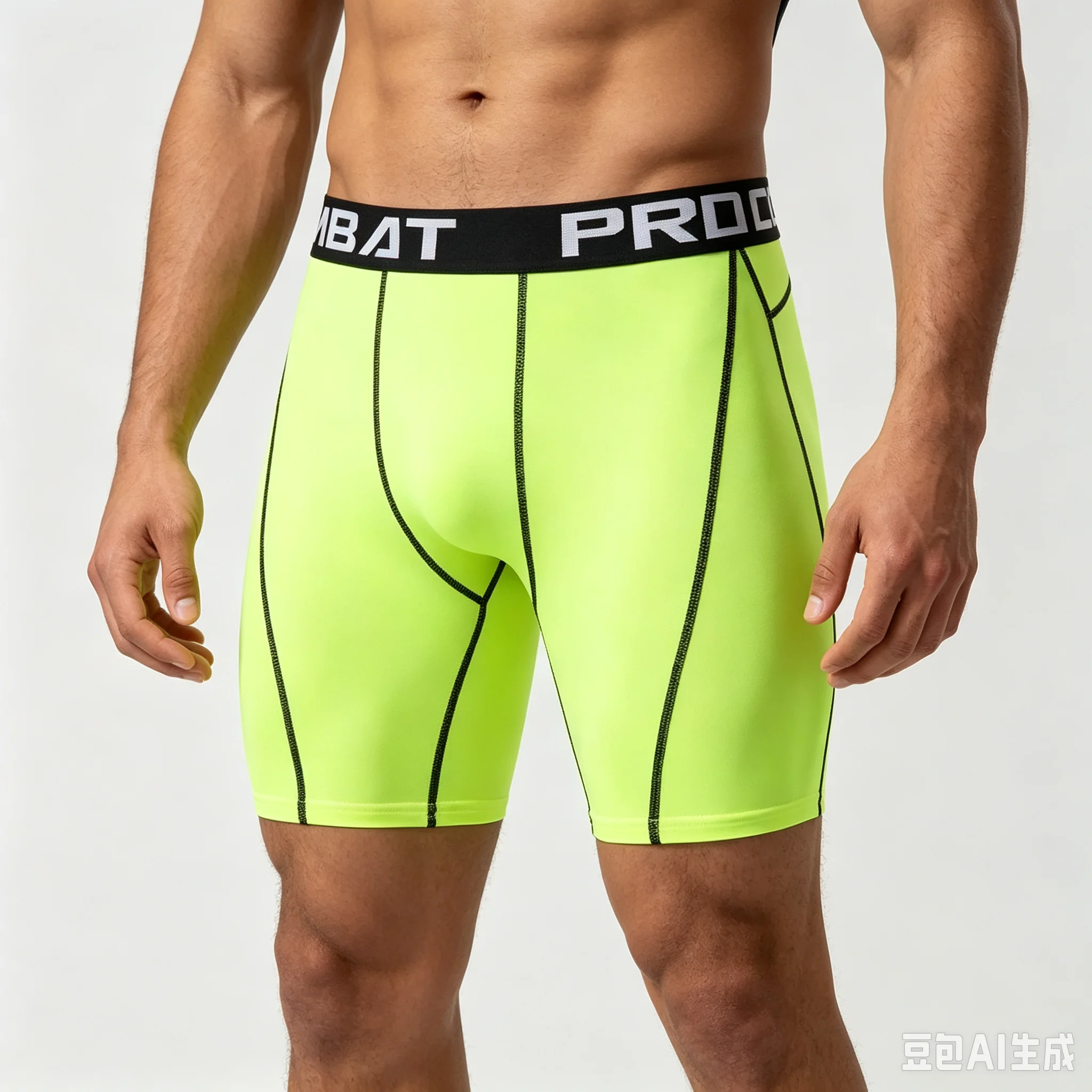 Five point sports tight shorts men's quick drying breathable elastic basketball running training sweat wicking base fitness legg