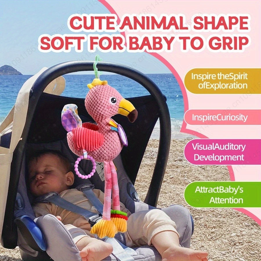 Good Quality Newborn Baby Rattles Plush Stroller Cartoon Animal Toys Baby Mobiles Hanging Bell Educational Baby Toys 0-24 Months