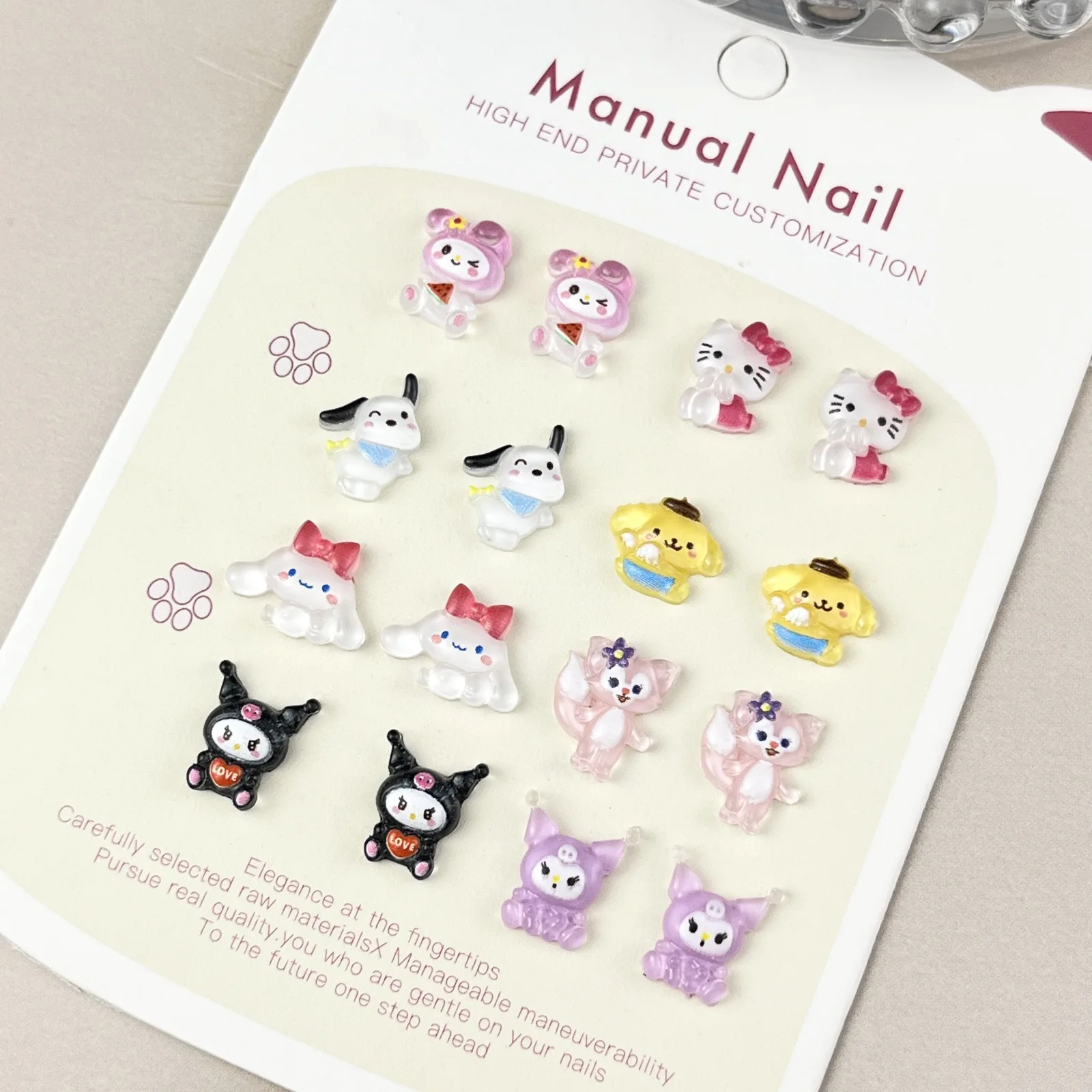 50Pcs Unique Nail Jewels featuring Cute Characters Kawaii Nail Charms for a Playful Manicure