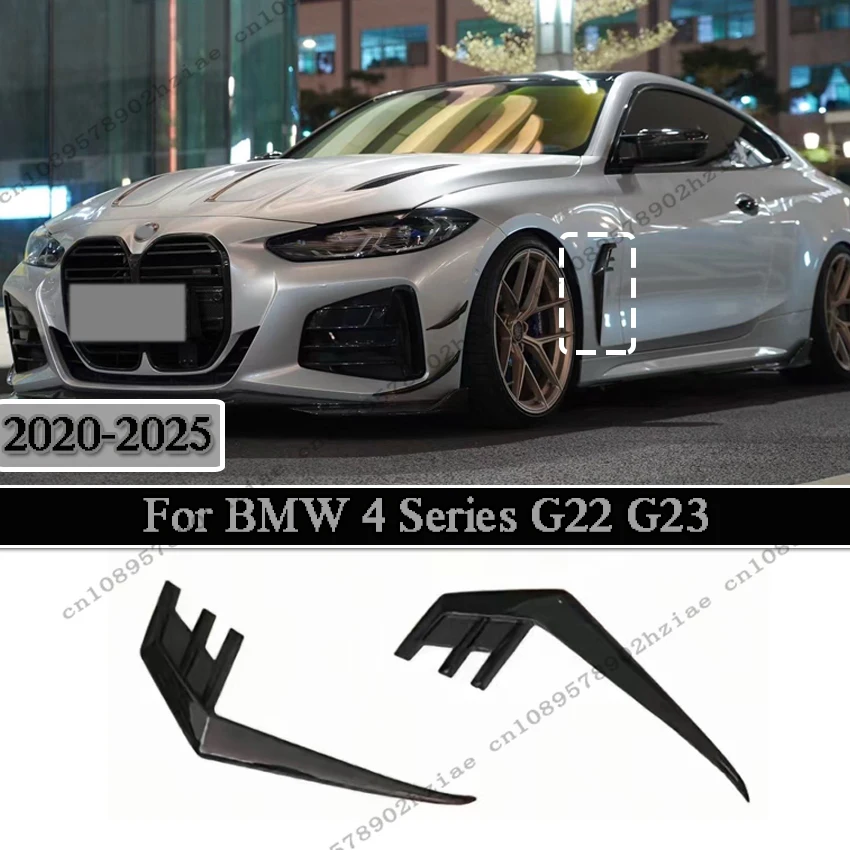 Seitenspoiler-Tuning-Außenverkleidung für BMW 4er G22 G23 2-Türer 2020–2025, glänzend schwarz, Luftstrom, geteilte Auto-Seitenverkleidung – Detail 3