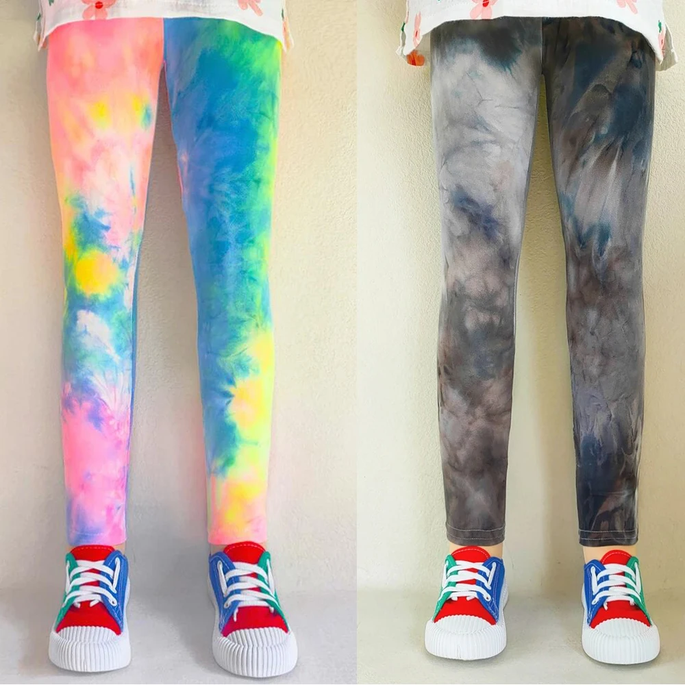 سراويل غير رسمية ملونة غير منتظمة للأطفال ، ليغنغز مرن بقصة ضيقة ، سراويل طفلة رضيعة ، الربيع والصيف