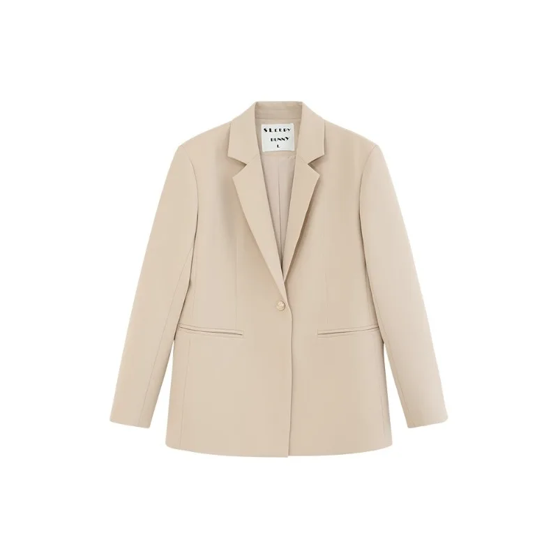 سترة نسائية كلاسيكية فضفاضة تناسب سترة أنيقة للخريف معطف مكتب غير رسمي ملابس خارجية كلاسيكية لملابس العمل أسلوب الموضة الأنيق #6