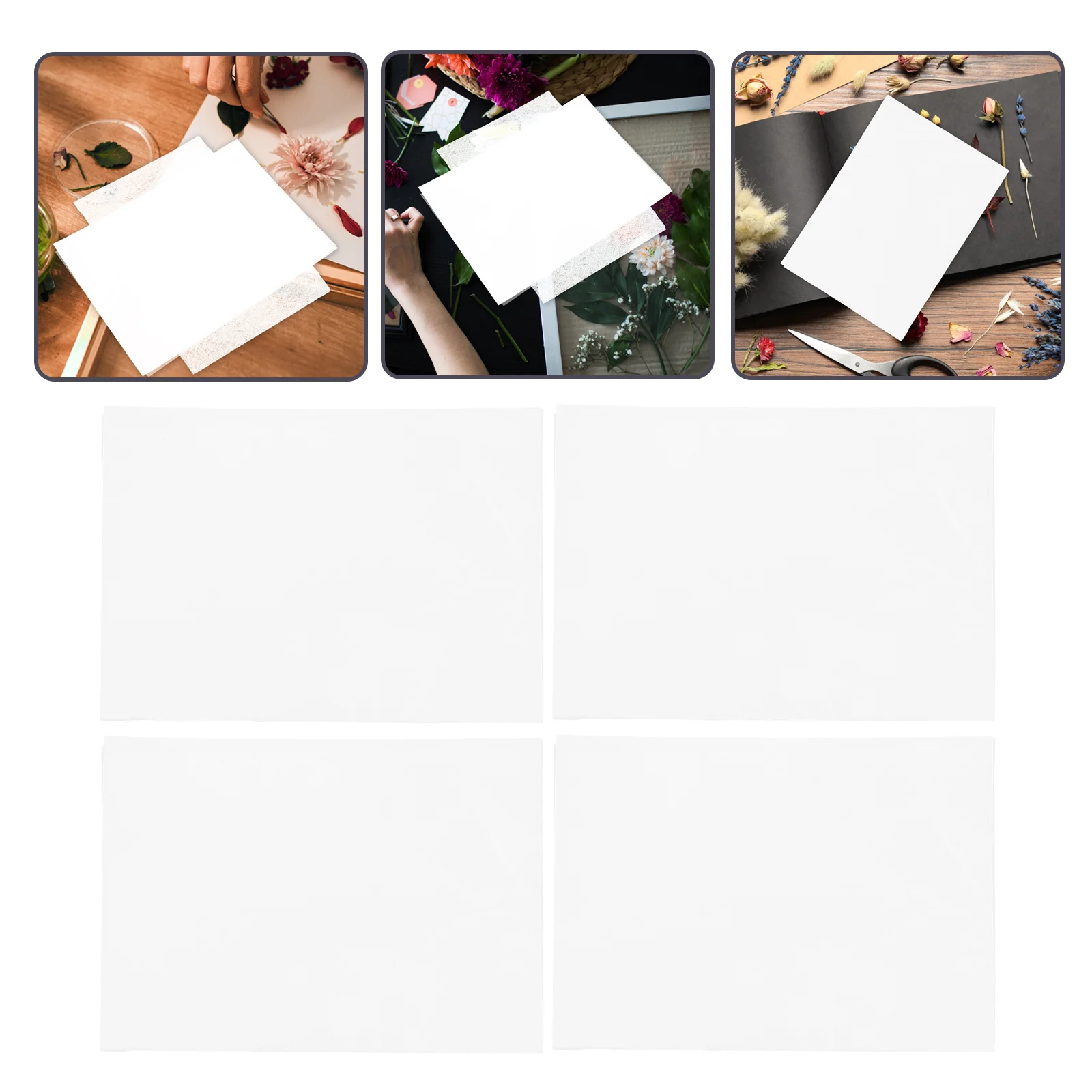 

4Pcs Pressed Flower Pressing Pouches Waterproof Plant Pressing Tool Set for DIY Artwork Leaves Drying and Embossing Projects