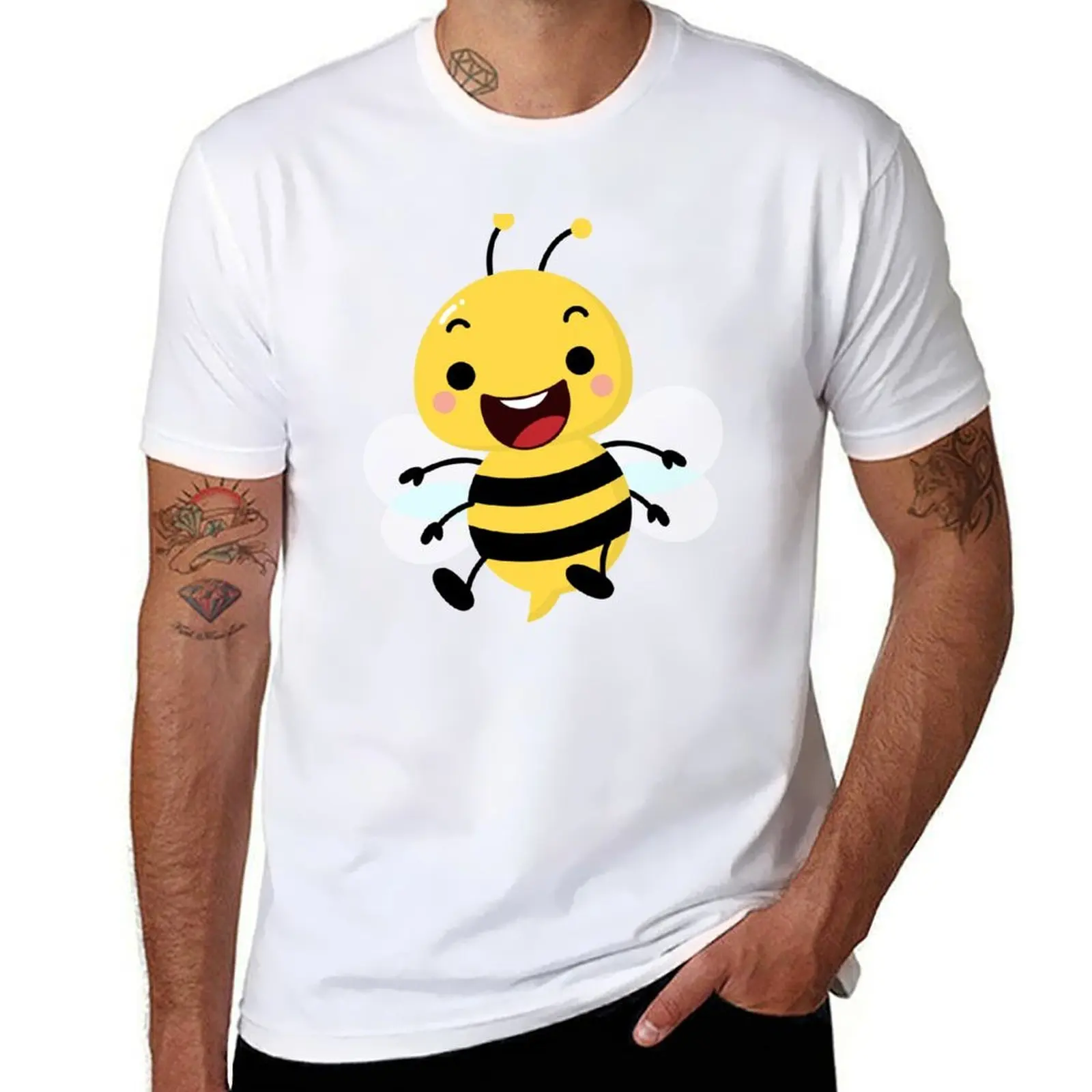 

Happy Bee collects honey T-Shirt funny t shirts man t shirts with prints T-Shirt