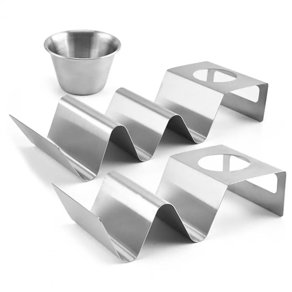 Taco Stand Heavy-duty Taco Stand Stainless Steel Taco Holder Stand Heavy-duty Stable Structure for Tacos Sandwiches Wear