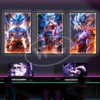 Dragon Ball Super Saiyan Hanging Painting Living Room Background Wall Decoration Painting Esports Hotel Anime Hanging Painting